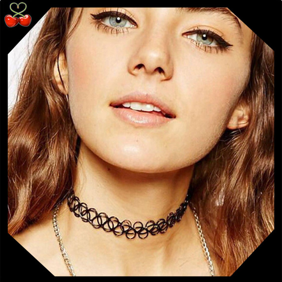 2/$25🍒 CALA Black Tattoo Choker - Picture 1 of 3
